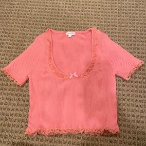 Never worn! Super cute For Love & Lemons cropped t!